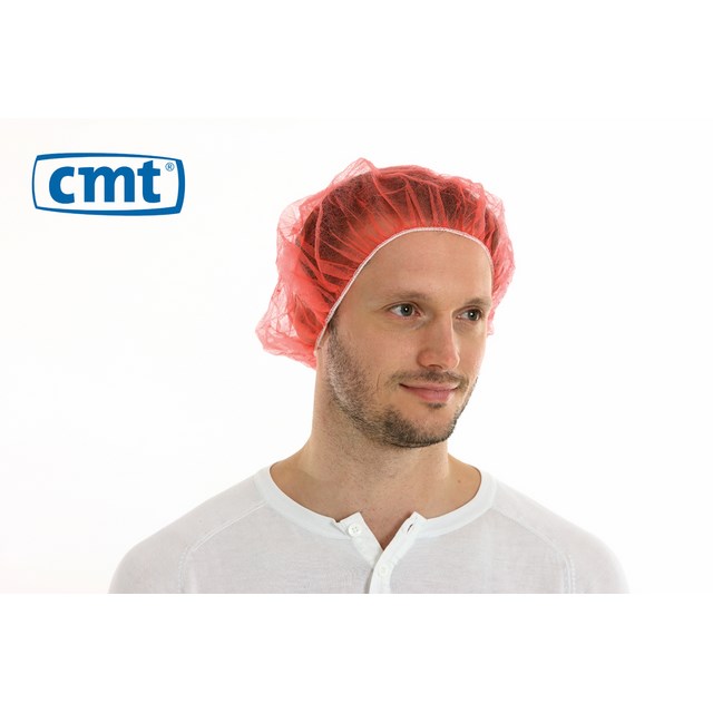 Caps Bouffant PP non woven red Large  CMT 1022