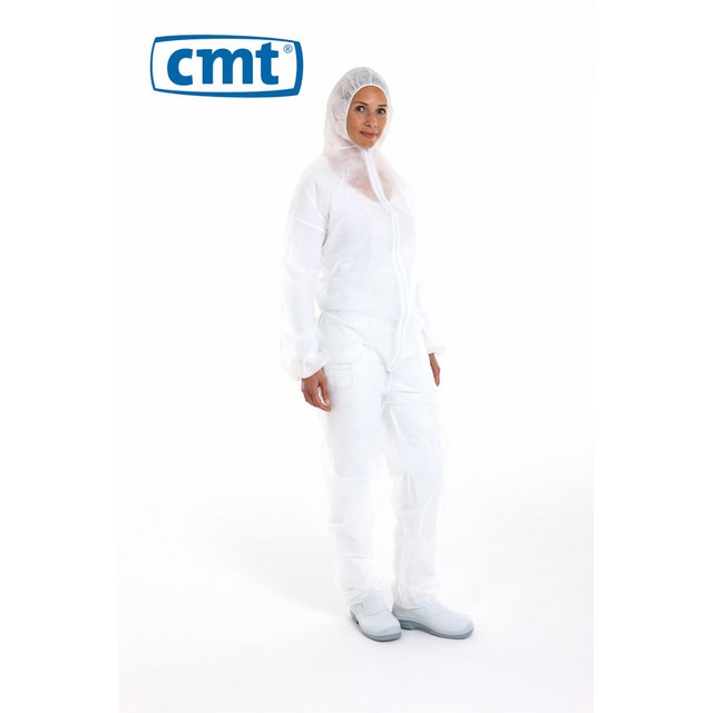 Coveralls PP Non woven white Large  CMT 814420