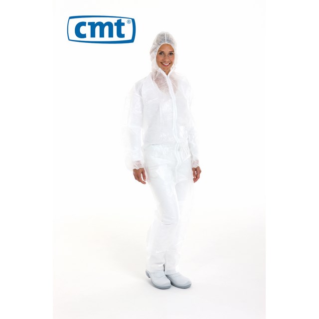 Coveralls PP Non woven white XX-Large PE Coating CMT 819120